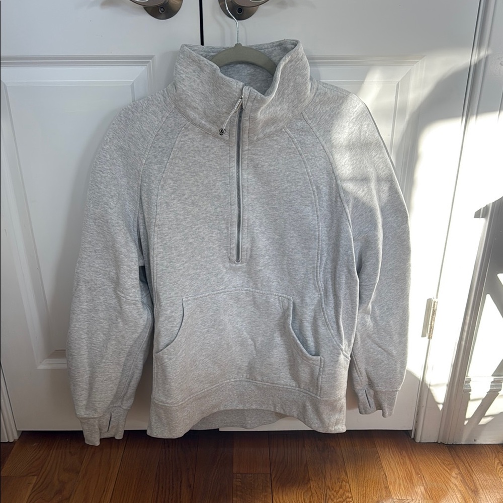 Womens Gray Half-Zip LuluLemon Sweater